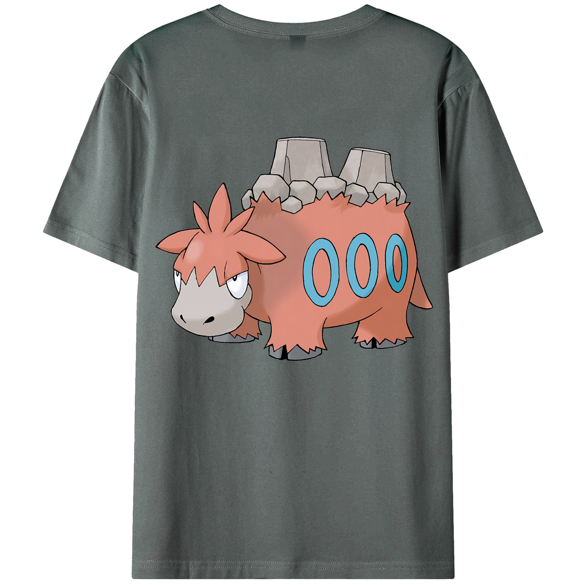 （画像用） ポケットモンスター Pokémon 綿100％ メンズ半袖Tシャツ（バックプリント） 通気性